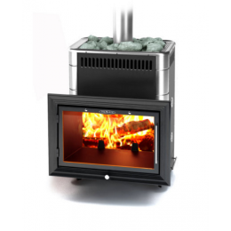 Дровяная печь для бани TMF Витрувия Inox БСЭ ТО антрацит НВ